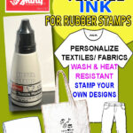 Shiny Textile Ink for Rubber Stamps