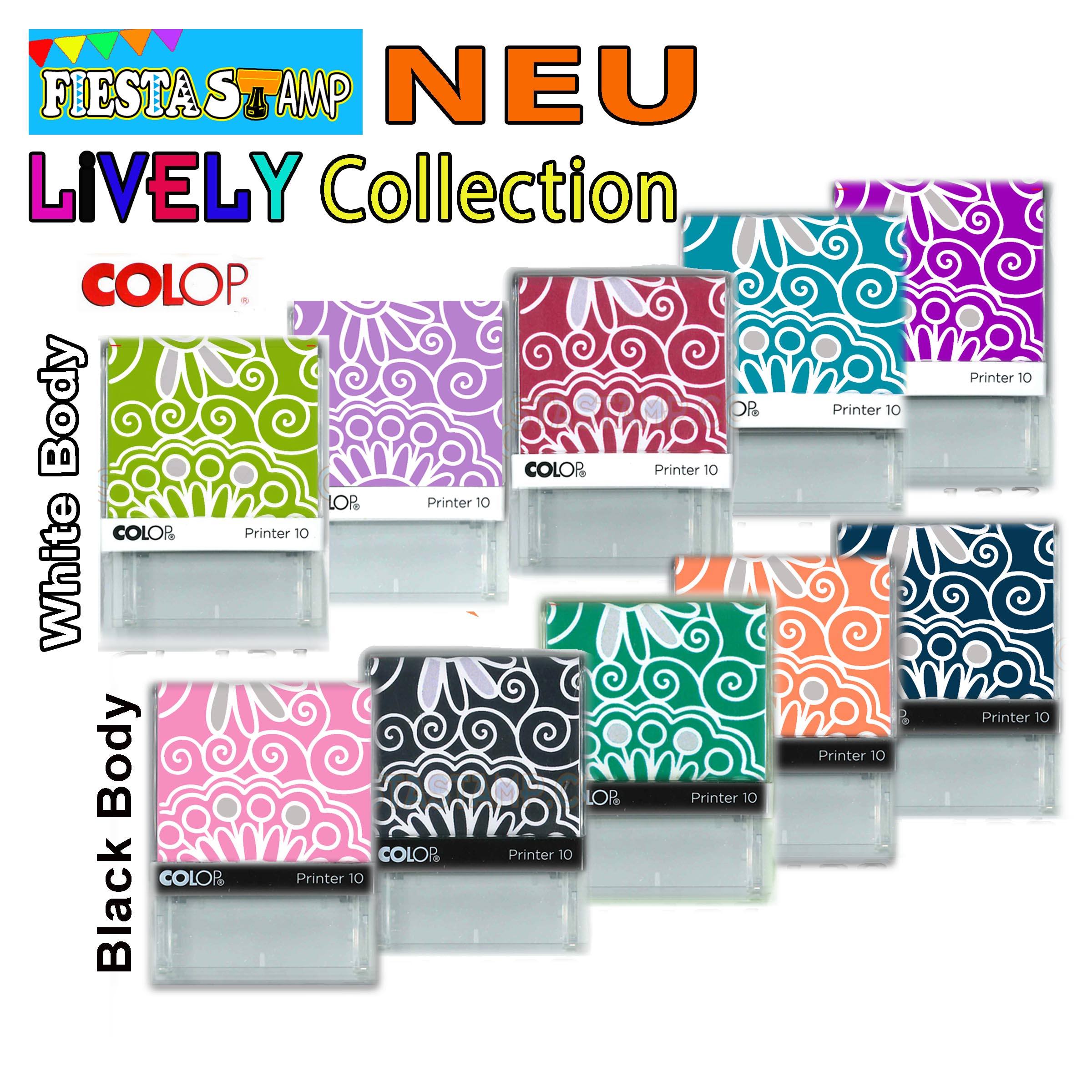 Colop NEU White Body Lively Collection Printer 10